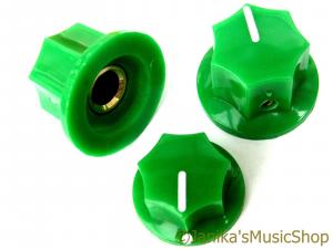 GREEN ELECTRIC JAZZ BASS GUITAR VOLUME AND TONE KNOBS SET